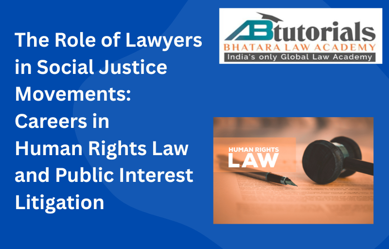 The Role of Lawyers in Social Justice Movements: Careers in Human Rights Law and Public Interest Litigation
